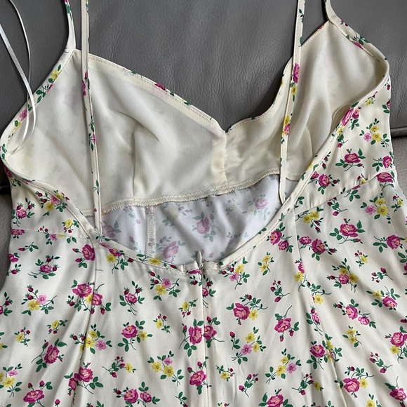 Zara Women’s Floral Print Open Back Strappy Mini Dress - Size L - Picture 9 of 11